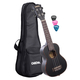 Cascha Premium Mahogany Soprano Ukulele Set Black