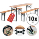 Stagecaptain Hirschgarten Bierzeltgarnituur 177 cm Natuur 10x Set
