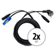 Pronomic Stage EUPPX-5 Hybridkabel Euro/Powerplug/XLR 2x Set