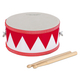 Classic Cantabile Tamburo per bambini 8" bianco-rosso