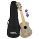 Cascha 2315E Ukulélé Soprano Bamboo Graphite Bundle avec Micro