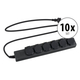Stagecaptain PSO-6 BK Multiprise Extérieure 6 Prises IP44 Lot de 10