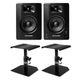 M-Audio BX4BT Studio Monitore Stativ Set