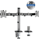 my wall HL 50-2 Support De Bureau Entièrement Articulé Pour 2 Écrans Plats