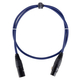 Pronomic Stage DMX3-1 Câble DMX 1m bleu avec contacts dorés