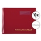 Helbling BMR15 Marschbuch rot 15 Taschen 10x Set