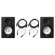 Yamaha HS7 Aktiv Studiomonitor 60 W+ 35 W Set mit 2x XLR-Kabel und XLR-Klinke Adapterkabel