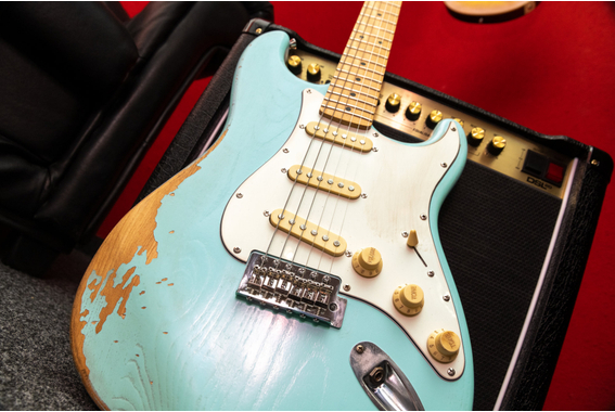 Rocktile Vinstage ST-RMGN E-Gitarre Bright Sky Blue  - Retoure (Zustand: sehr gut) image 10