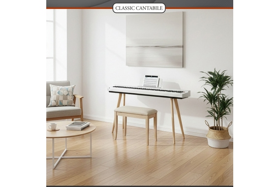 Classic Cantabile SP-316 Stage Piano Set Supporto Bianco image 10