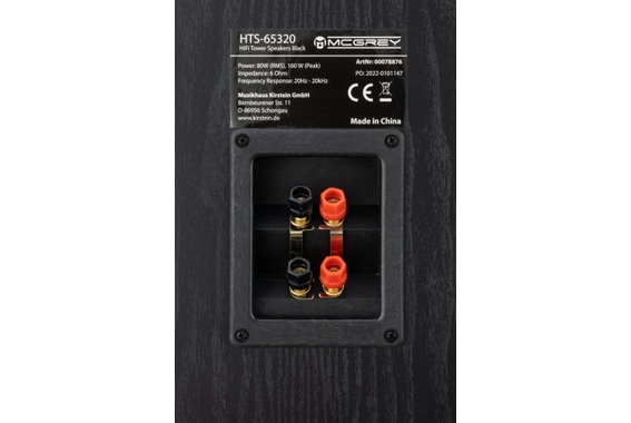 McGrey HTS-65320 BK HiFi Standlautsprecher Paar schwarz 2x 80W RMS image 10