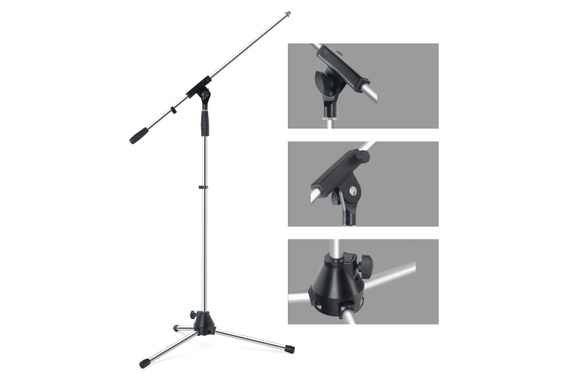 Pronomic Microfoonstandaard MS-25C Pro Chroom Tas Set image 10