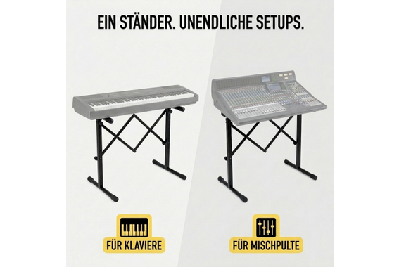 Classic Cantabile KBA-880BK Keyboard- und Mixertisch schwarz image 10