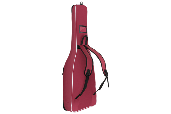 Rocktile Klassieke Gitaarhoes - 3/4 & 7/8 Gevoerd Met Rugzakriemen Wijnrood image 10