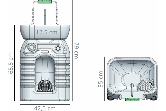 Stagecaptain PSW-45 Quixie Lavabo portatile set deluxe