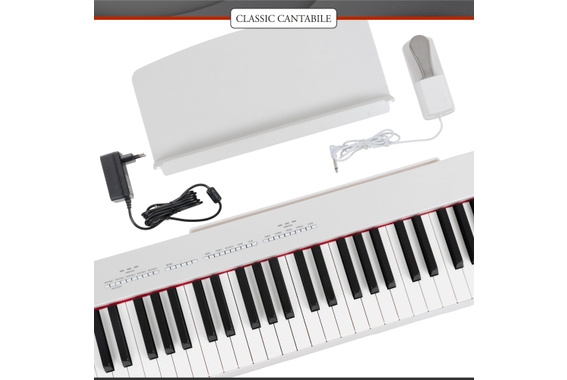 Classic Cantabile SP-316 Stage Piano Home Set Bianco image 10