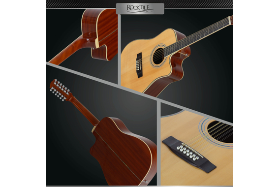Rocktile WSD12-50C-NT Guitare Folk Naturel image 10