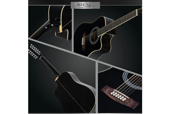 Rocktile WSD12-50C-BK Guitare Western Noire image 10
