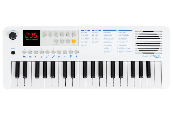 Classic Cantabile MINI-37 Keyboard weiß-blau  - Retoure (Zustand: sehr gut) image 10