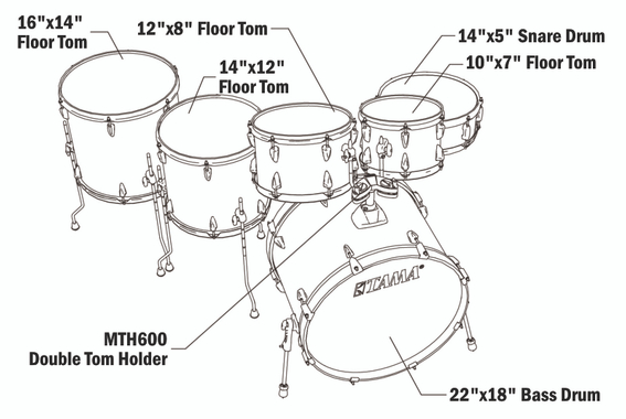 Tama IP62H6W-HLB Imperialstar Drumkit Hairline Blue Set incl. Gigbags image 10