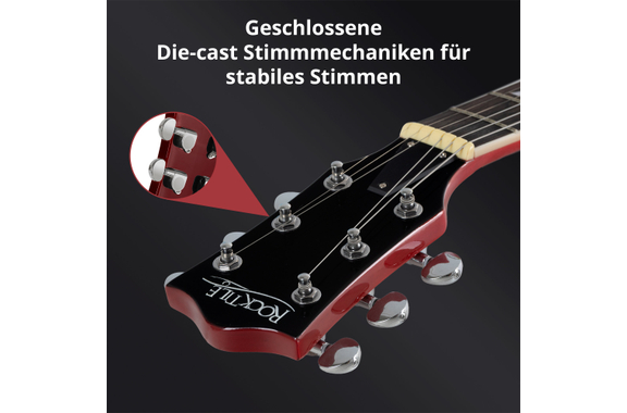 Rocktile Pro S-Red E-Gitarre Heritage Cherry Set mit Zubehör image 10
