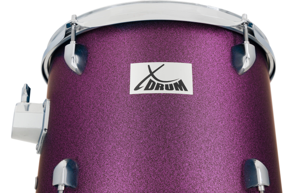 XDrum Semi 22" Standard Drum Set Satin Purple Sparkle Set incl. Boom Stand + Crash Cymbal image 10