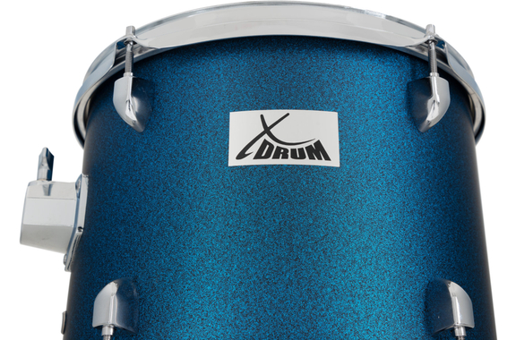 XDrum Semi 22" Standard Drumstel Satin Blue Sparkle Set incl. Galgstandaard + Crashbekken image 10