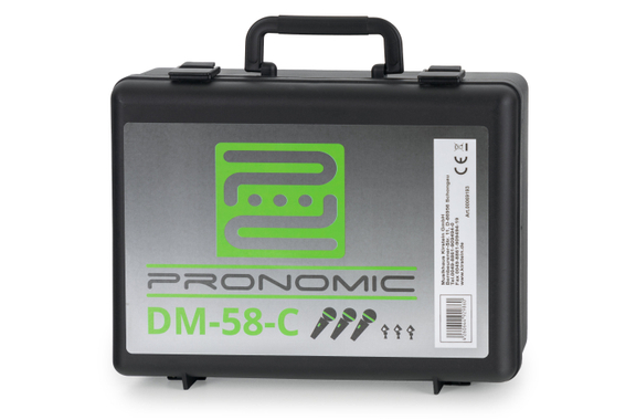 Pronomic DM-58-C Micrófono Vocal Set de 3 con Cable XLR image 10