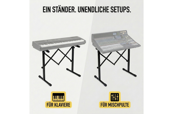 Classic Cantabile KBA-880BK Keyboard- und Mixertisch schwarz image 10