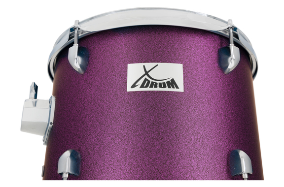XDrum Semi 22" Standard Schlagzeug Satin Purple Sparkle Set + Dämpfer image 10