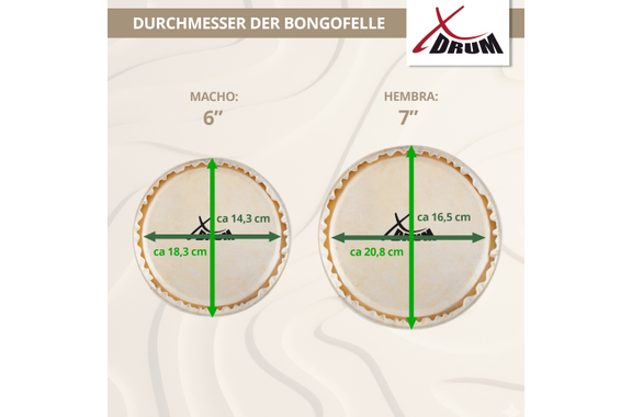 Set XDrum Bongos Club Natur incl. Bolsa para Bongos image 10