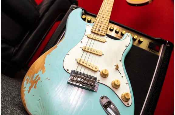 Rocktile Vinstage ST-RMGN E-Gitarre Bright Sky Blue image 10
