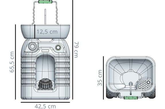 Stagecaptain PSW-45 Quixie Portables Waschbecken Deluxe Set image 10