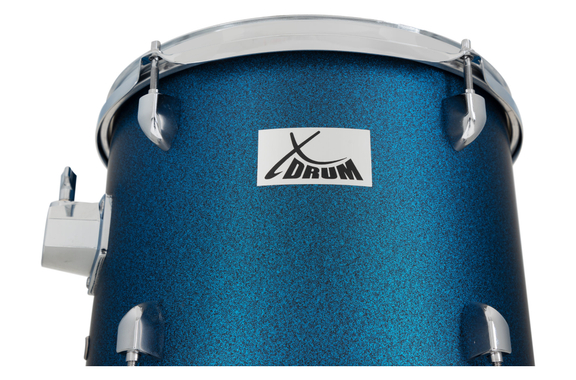 XDrum Semi 22" Standard Schlagzeug Satin Blue Sparkle Set + Dämpfer image 10