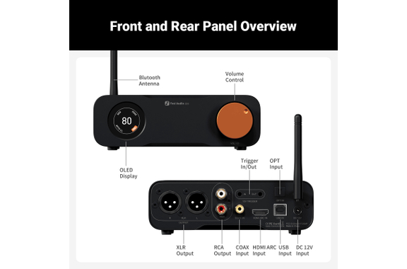 WiiM Pro / Fosi ZD3 XLR HDMI HiFi Streamer Set image 10