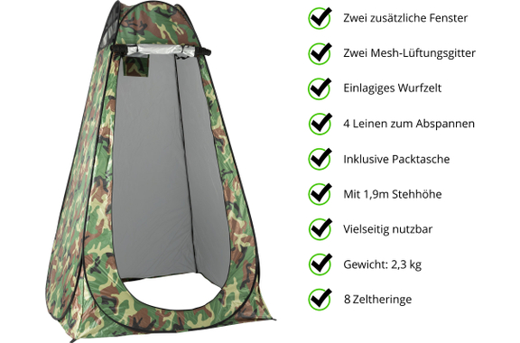 Stagecaptain Quixie-3436 Camouflage Privacy Toilet Set image 10