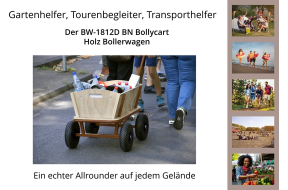 Stagecaptain BW-1812D BN Bollycart Holz-Bollerwagen braun image 10