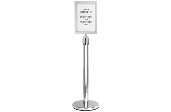 Stagecaptain PLS-200S Absperrständer Personenleitsystem silber Paar Set mit Schilderaufsatz image 10