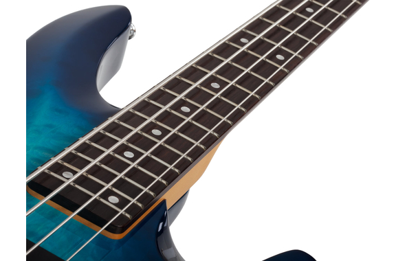 Schecter C-4 Plus E-Bass Ocean Blue Burst image 10