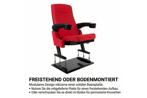 Stagecaptain CS-600R Movieking Kinosessel, rot  - Retoure (Zustand: sehr gut) image 11
