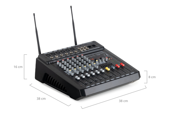 Pronomic Powermake 600 Powermischer mit Funkmikrofon  - unvollständig! image 11