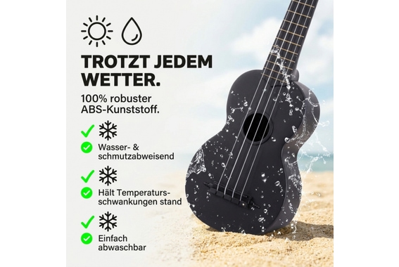 Classic Cantabile BeachBuddy Blackbird Set de Ukulele Incl. Afinador y Escuela image 11