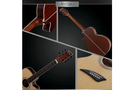 Rocktile WSC-50C-NT Slim Line Guitare Folk Natural image 11