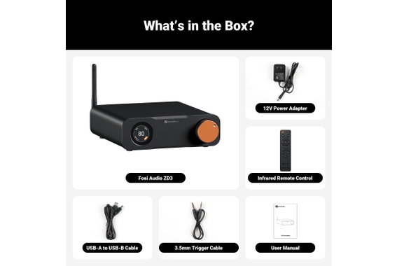 JBL 305P MKII / Fosi ZD3 HDMI Studiomonitor HiFi-set image 11