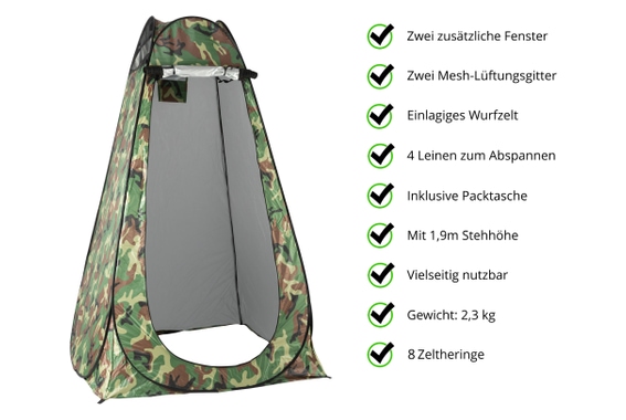 Stagecaptain Quixie Camouflage Privacy Toilet Set image 11