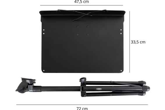 Pronomic OS-01C Pupitre d'Orchestre Fermé avec Pinces à Partitions 3x Set image 11