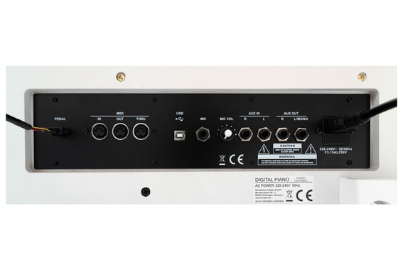 Classic Cantabile GP-A 810 Digitalflügel weiß Hochglanz Set image 11