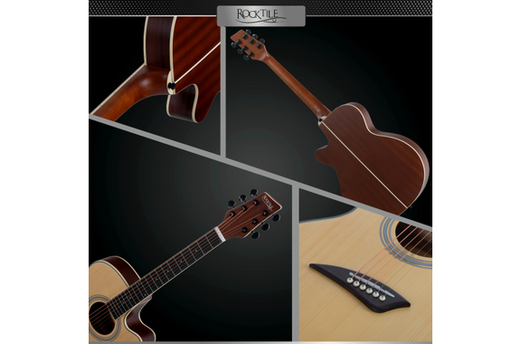 Rocktile WSC-50C-NT Slim Line Chitarra Western Natural image 11