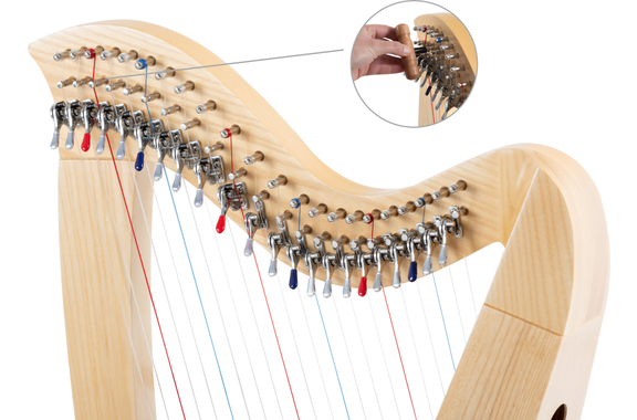 Classic Cantabile H-22LG AW Harpe Celtique 22 Cordes Set image 11