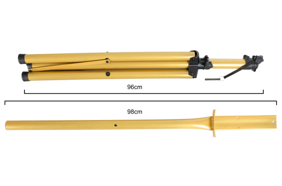 Stagecaptain DBS-1715 BullsEye Pro Dartscheibe + Ständer Set Gold image 11