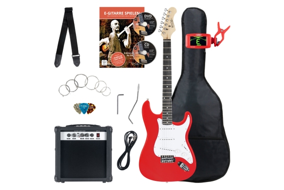 Pack Rocktile Banger's Set Guitares Électriques Red incl. Ampli, Housse, Accordeur, Câble, Sangle, Cordes et Cours incl. CD/DVD image 12